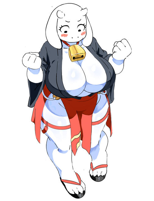 toriel wearing sumire's kimono