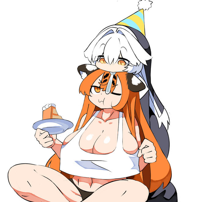 udon and big meow ( saint_udon )